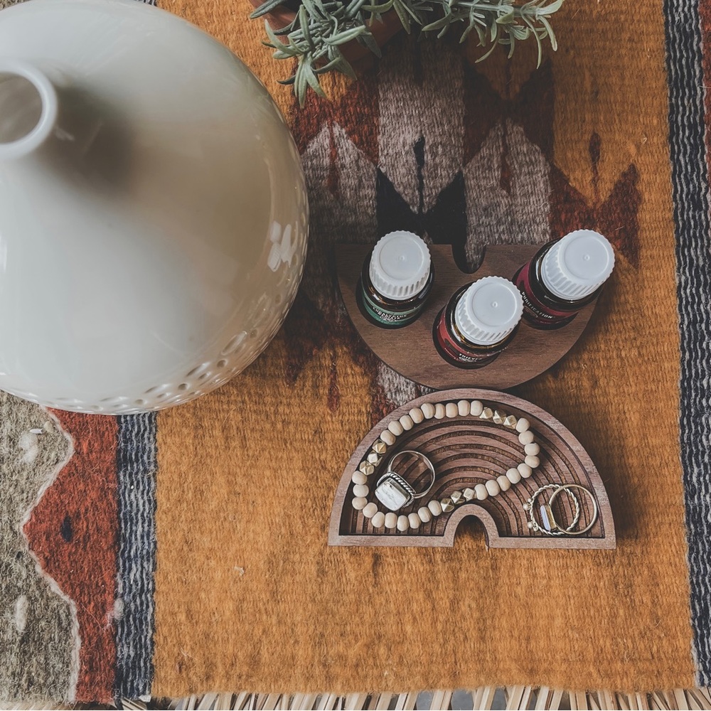 Essential Oil Stand/Tray, in Walnut